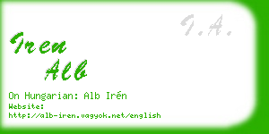 iren alb business card