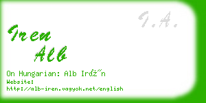 iren alb business card